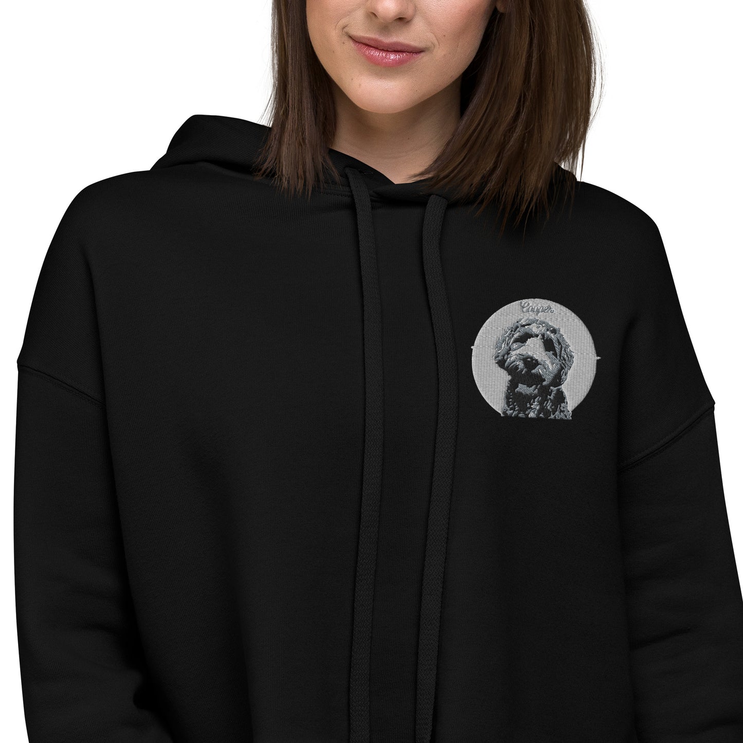 Custom Pet Portrait Crop Hoodie